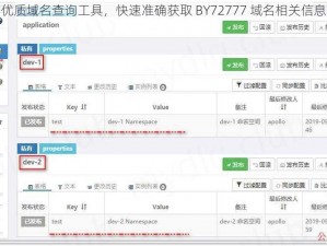 优质域名查询工具，快速准确获取 BY72777 域名相关信息
