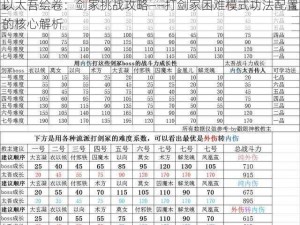 以太吾绘卷：剑冢挑战攻略——打剑冢困难模式功法配置的核心解析