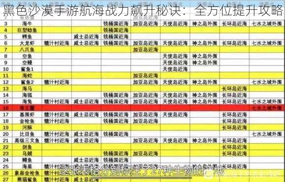 黑色沙漠手游航海战力飙升秘诀：全方位提升攻略