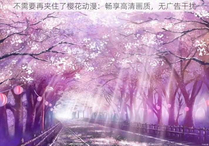 不需要再夹住了樱花动漫：畅享高清画质，无广告干扰