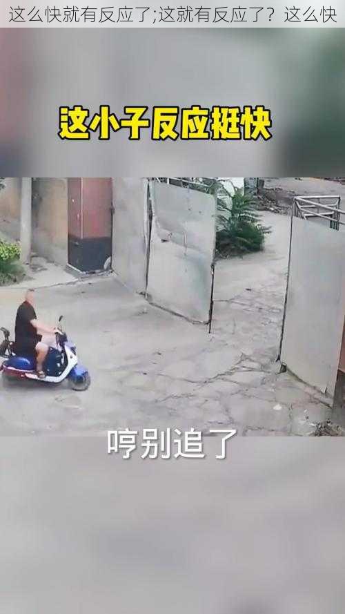 这么快就有反应了;这就有反应了？这么快