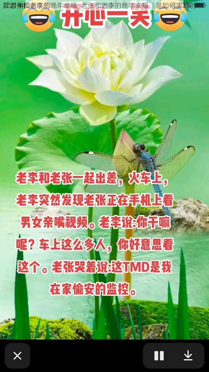 老张和老李的晚年幸福_老张和老李的晚年幸福，是如何实现的？