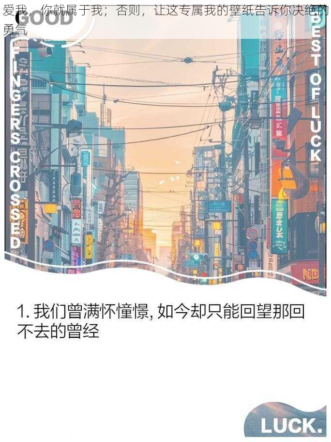 爱我，你就属于我；否则，让这专属我的壁纸告诉你决绝的勇气