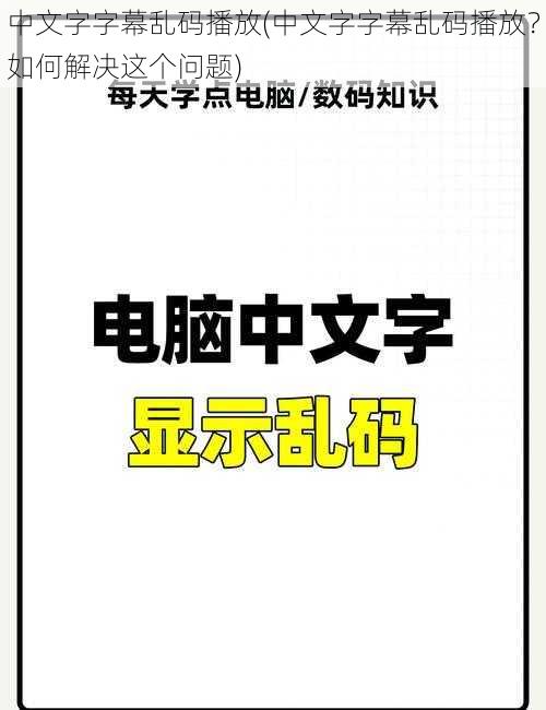 中文字字幕乱码播放(中文字字幕乱码播放？如何解决这个问题)