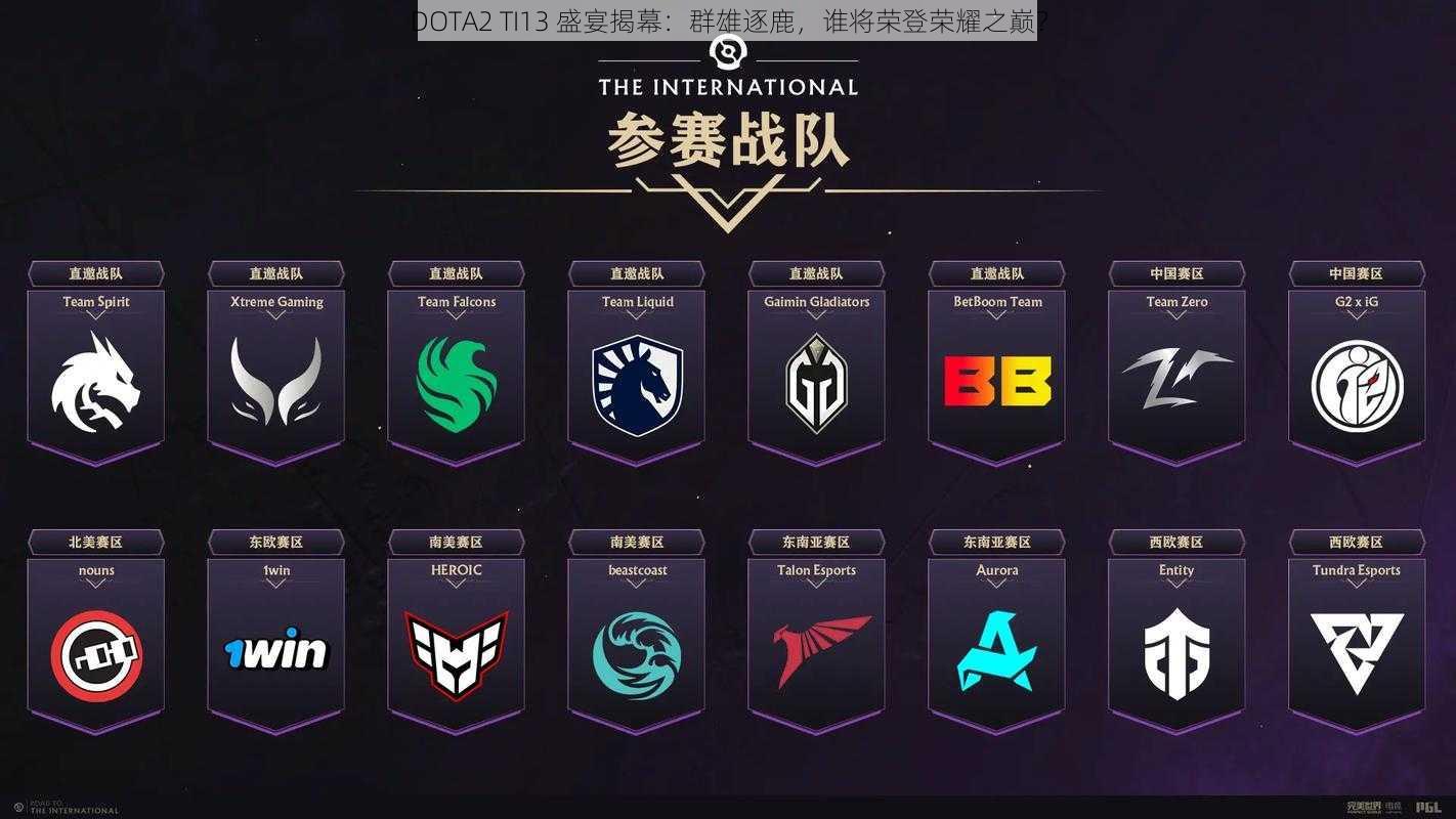 DOTA2 TI13 盛宴揭幕：群雄逐鹿，谁将荣登荣耀之巅？