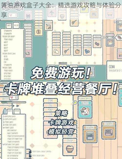 黄油游戏盒子大全：精选游戏攻略与体验分享