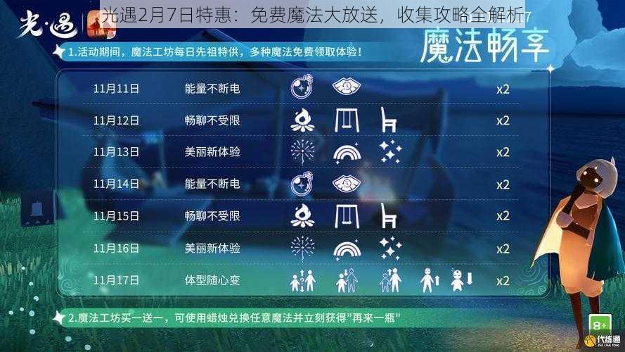 光遇2月7日特惠：免费魔法大放送，收集攻略全解析