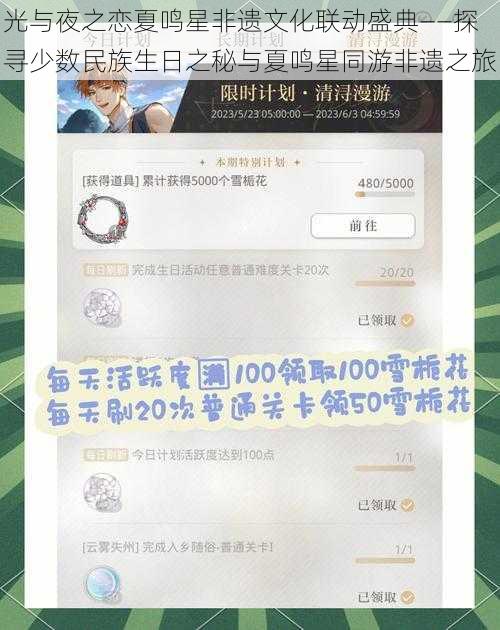 光与夜之恋夏鸣星非遗文化联动盛典——探寻少数民族生日之秘与夏鸣星同游非遗之旅