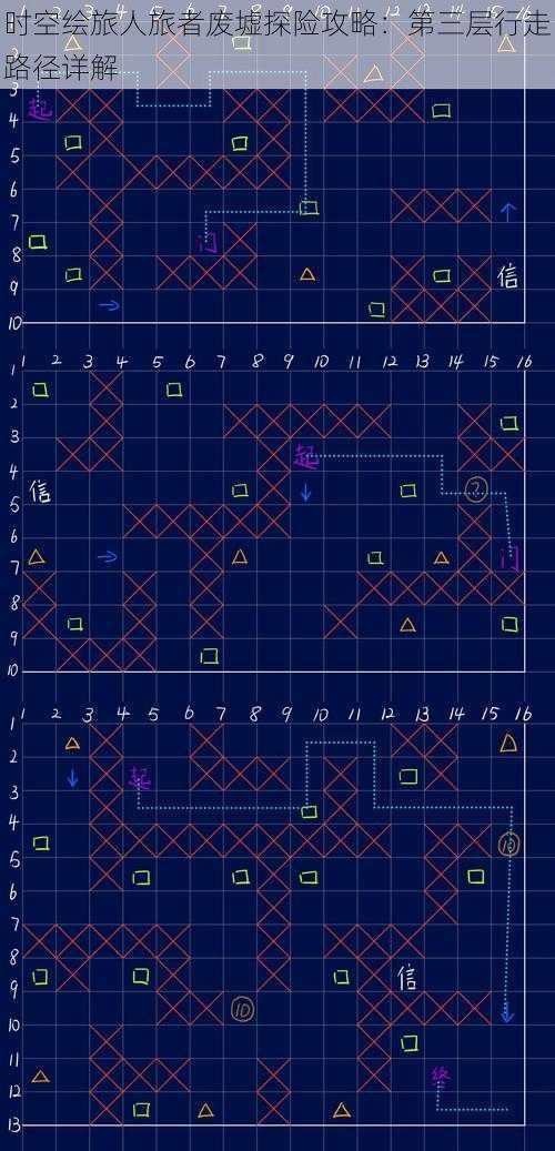 时空绘旅人旅者废墟探险攻略：第三层行走路径详解